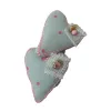 A pair of handcrafted fabric hair clips made of cotton and linen for girls to wear daily Item Picture